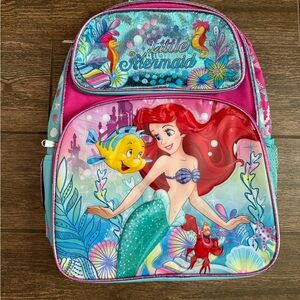Disney Little Mermaid Pink and Blue Backpack